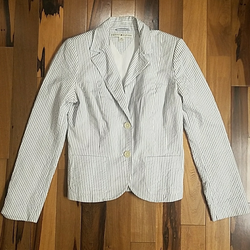 🌟Tommy Hilfiger Blue / White Striped Blazer
